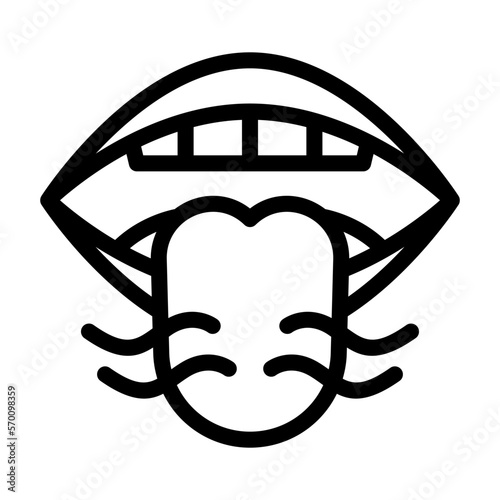 halitosis line icon illustration vector graphic