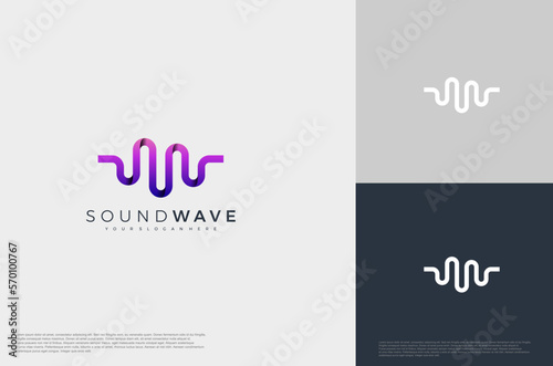 Music sound waves symbols. Audio icon, voice equalizer pulse element idea. Modern creative logo vector template.