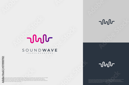 Music sound waves symbols. Audio icon, voice equalizer pulse element idea. Modern creative logo vector template.