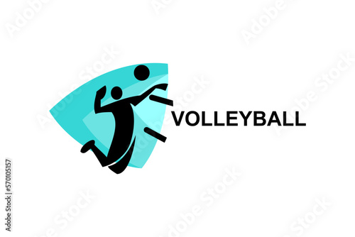 volleyball sport vector line icon. an athlete playing volleyball. sport pictogram, vector illustration.