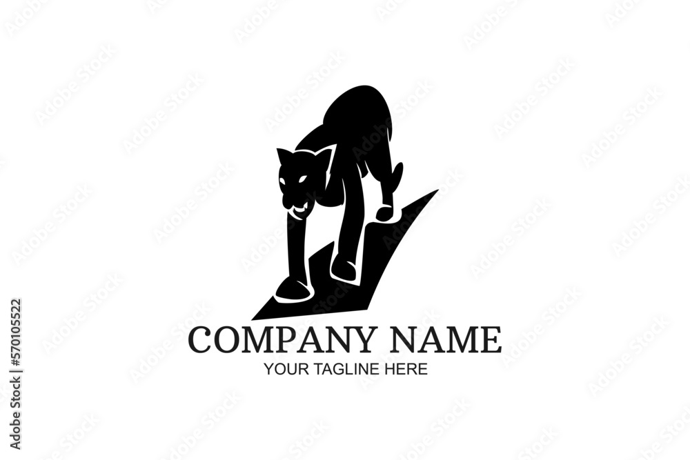 Panther animal Company Logo Vector Illustration. Suitable for business company, modern company, etc.