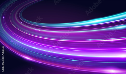 3D speed curved light trail