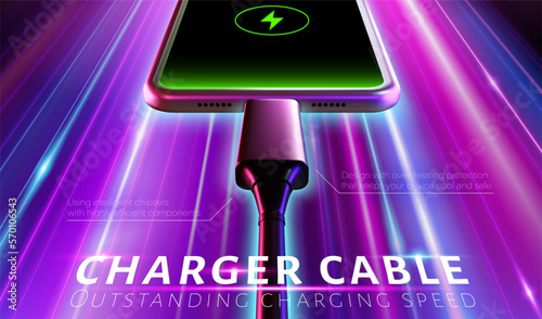 3D phone charger cable ad