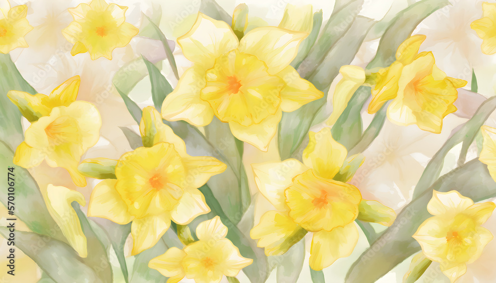 Bright Yellow Daffodils