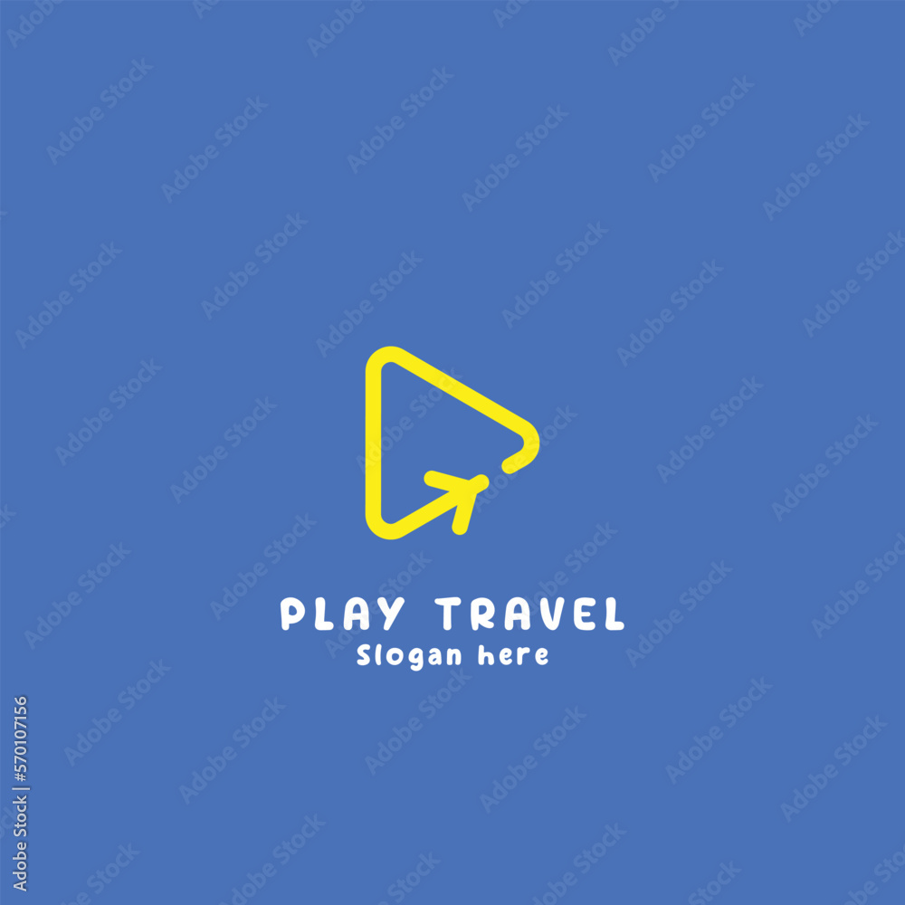 Minimalist Play travel button design illustration. Simple, elegant style Holiday vacation custom symbol idea vector icon. Recreation corporate identity branding Minimalist Play travel button design illustration. Simple, elegant style Holiday vacation custom symbol idea vector icon. Recreation corporate identity branding