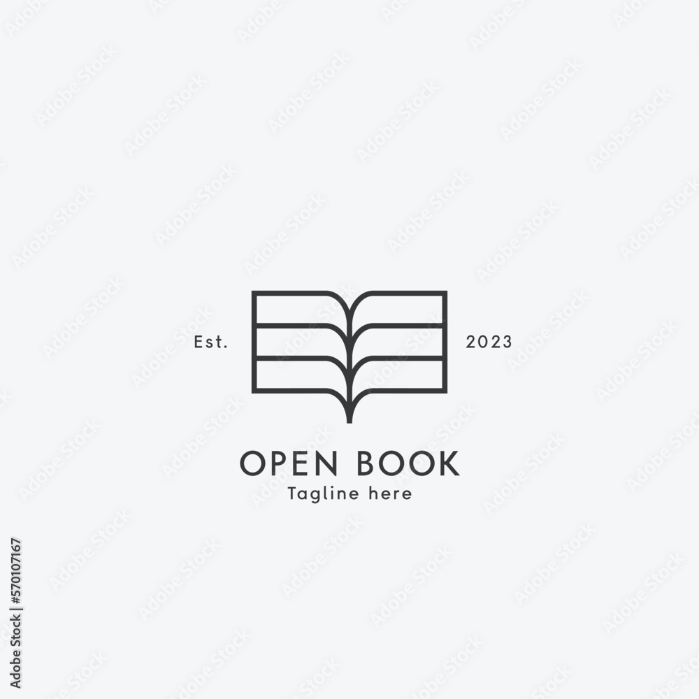 Modern minimalist Book logo design illustration. Simple elegant style education custom logo symbol idea vector icon. Aesthetic bookstore Modern minimalist Book logo design illustration. Simple elegant style education custom logo symbol idea vector icon. Aesthetic bookstore