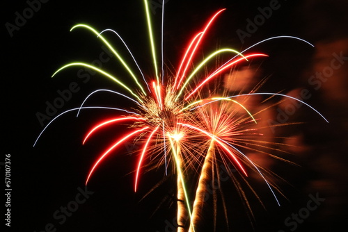 fireworks in the night sky 