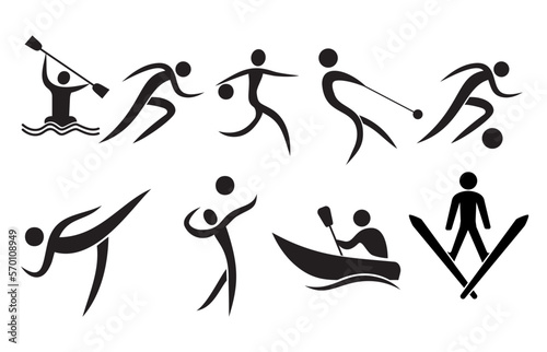 Vector icons set illustrator Sport  basket  Volleyball  Footbal  and more