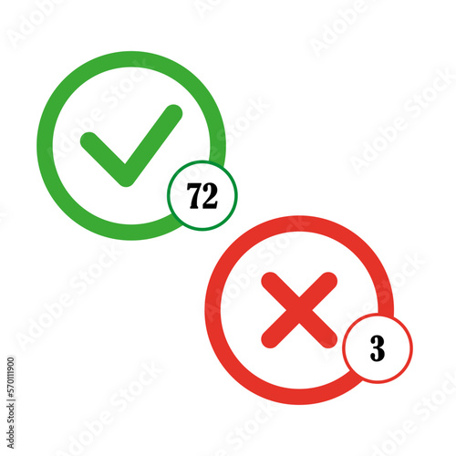 Flat cross tick numbers for web design. Graphic element. Vector illustration. Free Download Flat cross tick numbers for web design. Graphic element. Vector illustration. - GFXLoad