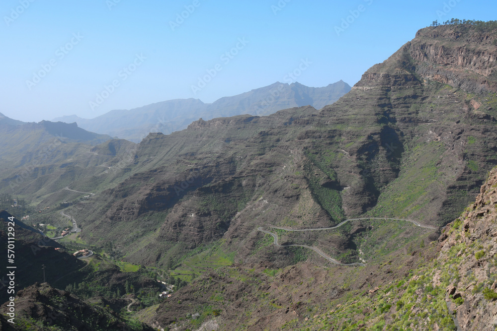 Caminos en Canarias. Parque rural del Nublo, Mogan, Gran Canaria, Spain