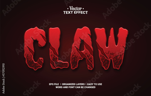 Claw Editable Vector Text Effect.