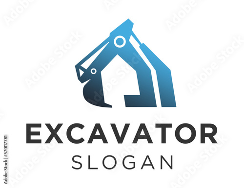 Logo design about Excavator on a white background. created using the CorelDraw application.
