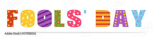 Text FOOLS DAY on white background