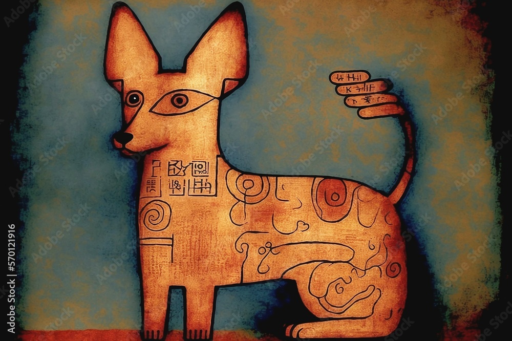 Loyal Companion A Stylized Illustration Of The Chinese Zodiac Sign Of loyal-companion-a-stylized-illustration-of-the-chinese-zodiac-sign-of