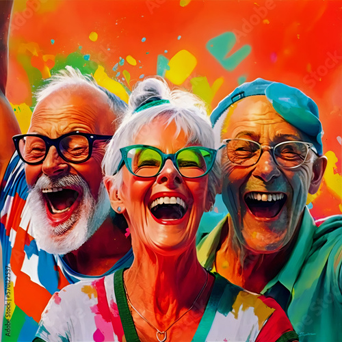 Generative AI People over 50 engaging fun and active living