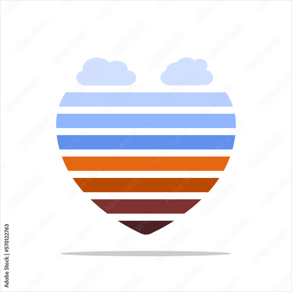 Fototapeta premium Vector love heart illustration