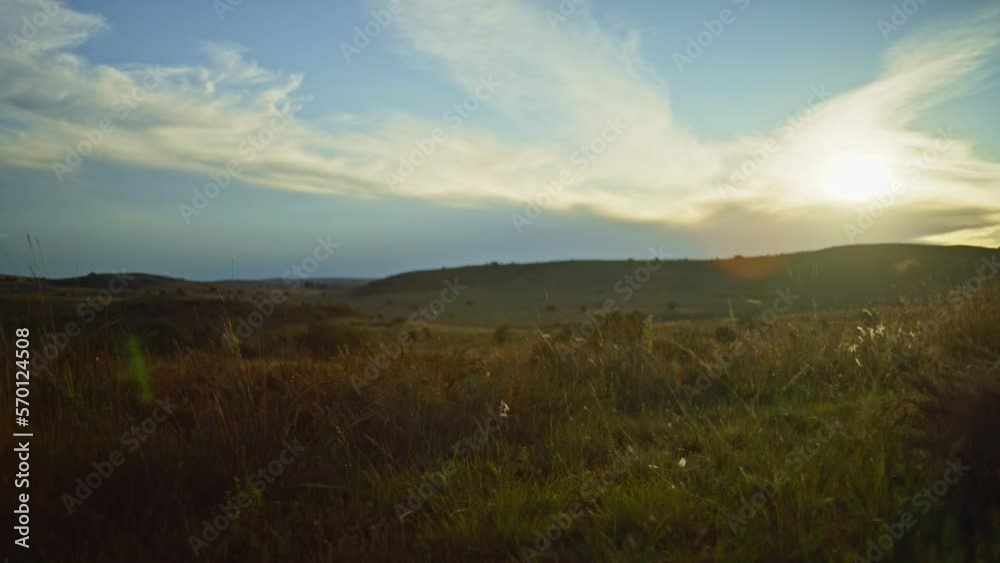 Pan to the Right Slow Motion of Sun Rise in 4k