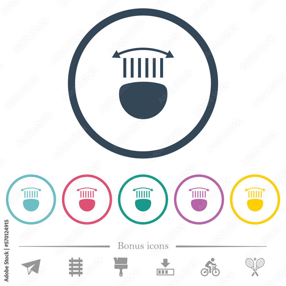Car headlight control solid flat color icons in round outlines Car headlight control solid flat color icons in round outlines