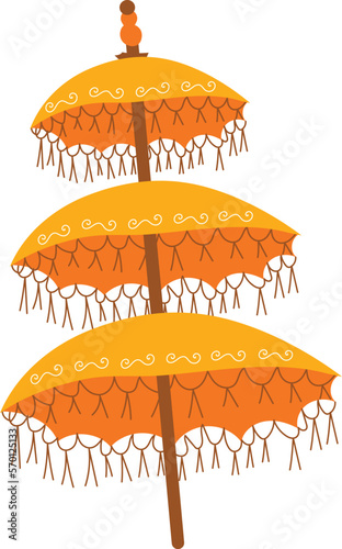 Bali traditional parasol illustration
