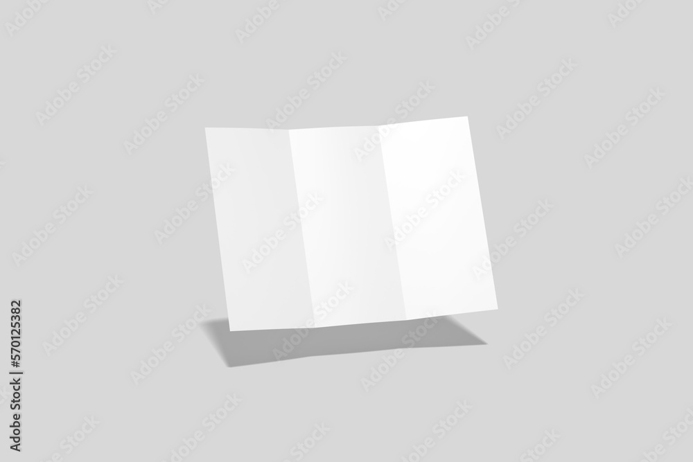 A4 Trifold Brochure Blank Mockup Stock Illustration | Adobe Stock