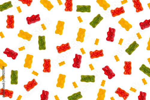 jelly bears candy isolated on a transparent background. Jelly Bean. photo