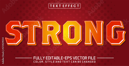 Strong text editable style effect
