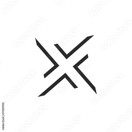 simple icon X logo vector