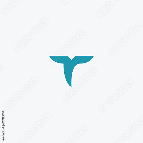 simple T and R logo icon vector