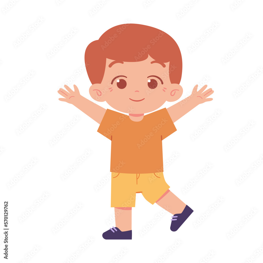 Little boy character. Elementary School Kids Wearing Uniform Illustration Little boy character. Elementary School Kids Wearing Uniform Illustration