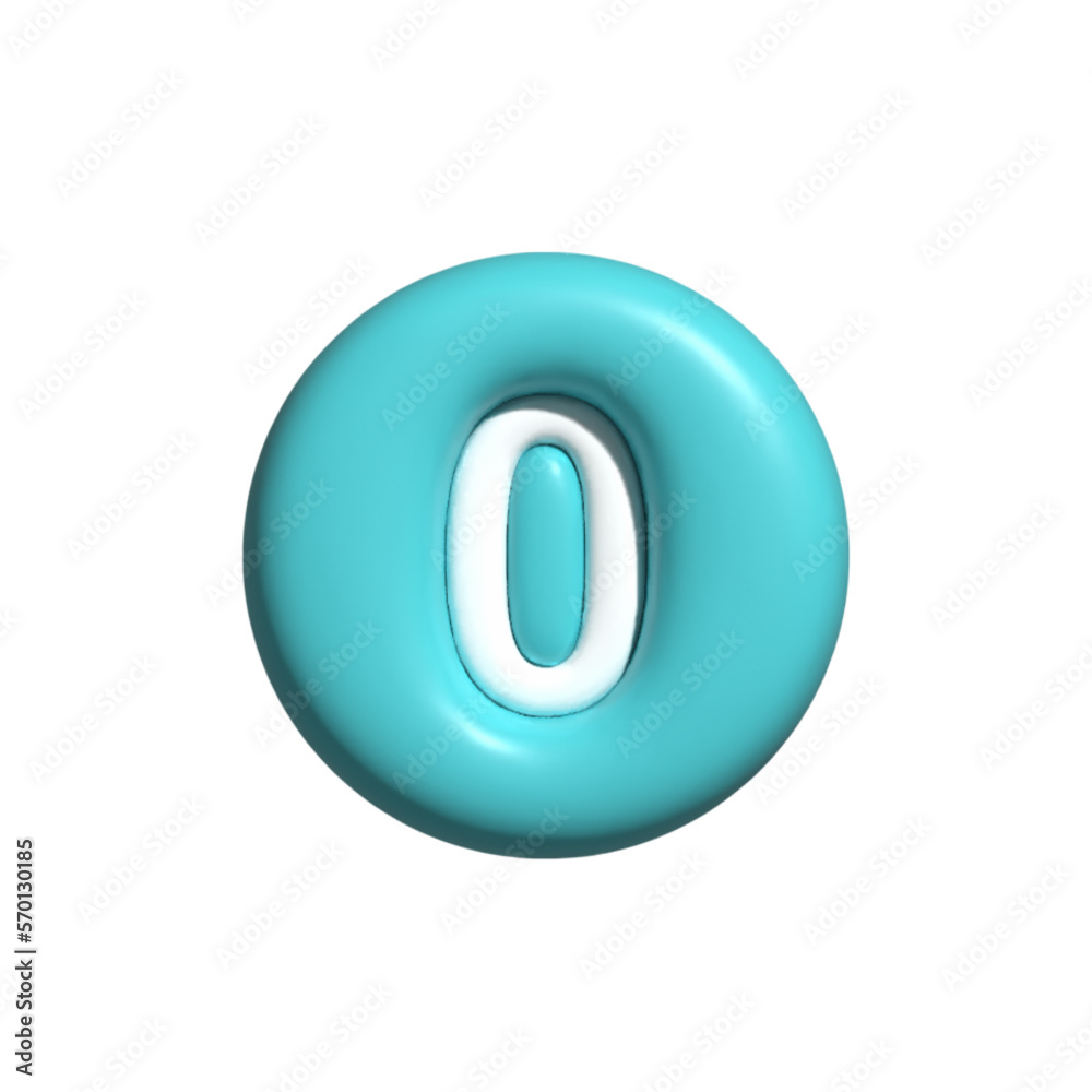 Free vector 3d style bullet points number zero Free vector 3d style bullet points number zero