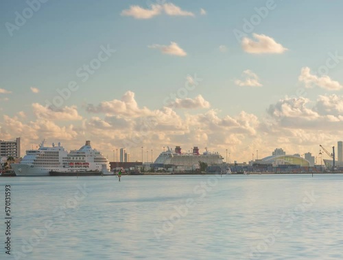 Miami port time-lapse