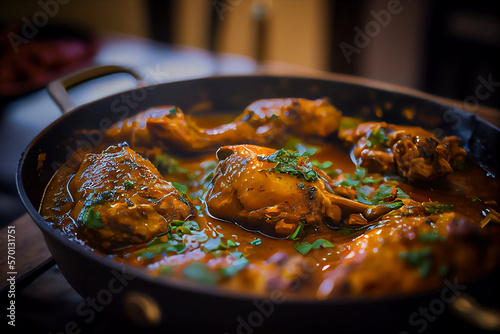 Chicken vindaloo indian food photo