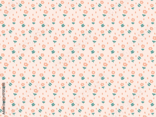 シンプル花の背景オレンジ