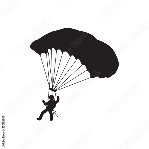 parachuting or paragliding icon, vector illustration symbol design.
