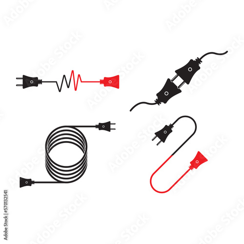 extension cord simple vector icon illustration in flat design
