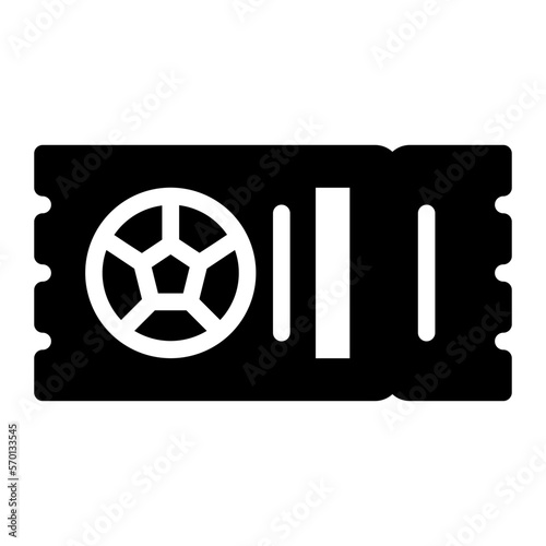 football ticket glyph icon