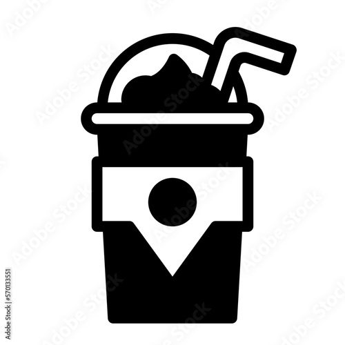 frappuccino glyph icon