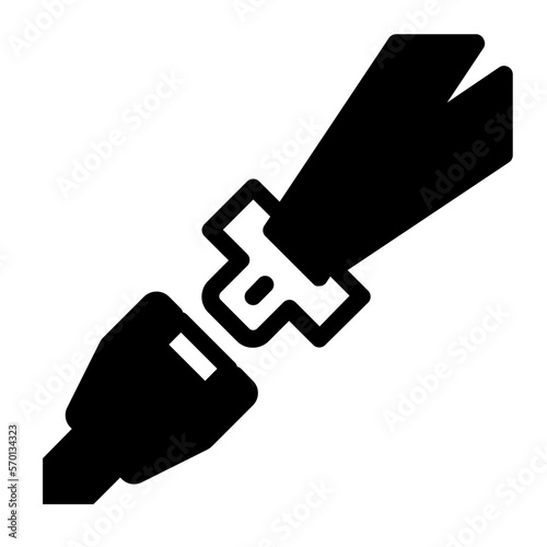 seat belt glyph icon