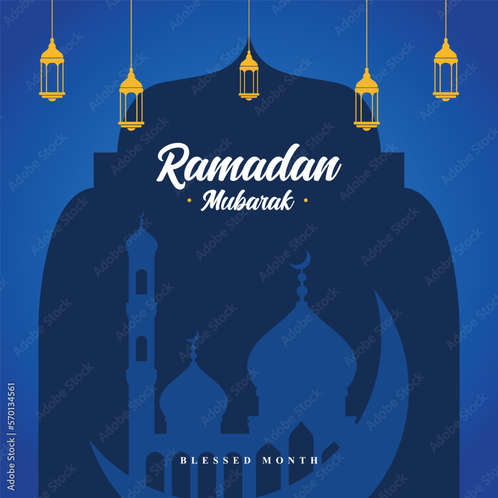 Eid mubarak ramadan background design template vector doodle illustration