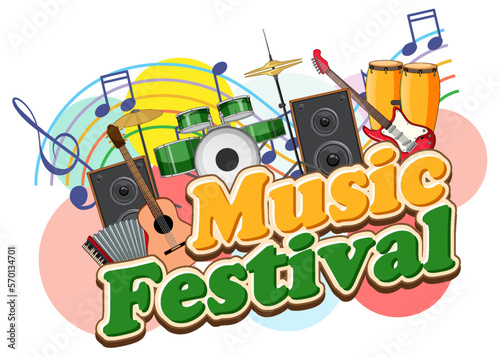 Music festival text banner design