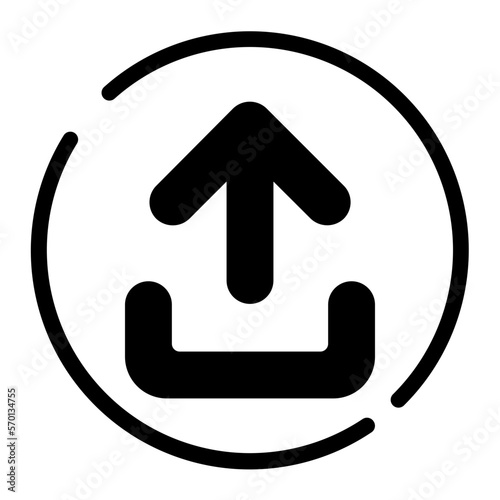 upload glyph icon