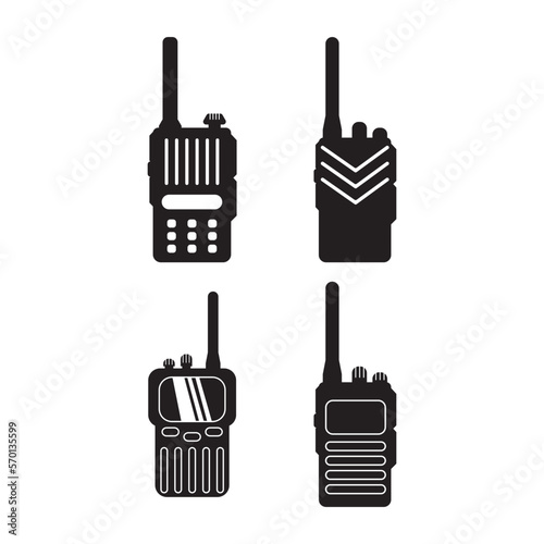 Handheld transceiver icon, vector illustration design template