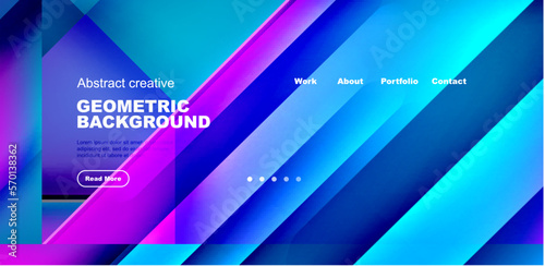 Dynamic triangle design with fluid gradient colors abstract background