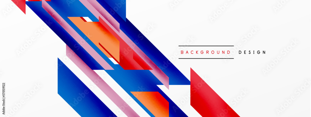 Minimal geometric abstract background. Dynamic 3d lines composition. Trendy techno business template for wallpaper, banner, background or landing Minimal geometric abstract background. Dynamic 3d lines composition. Trendy techno business template for wallpaper, banner, background or landing