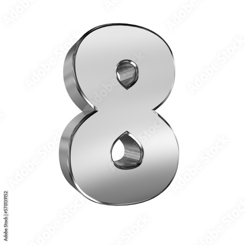 3d render,Number 8