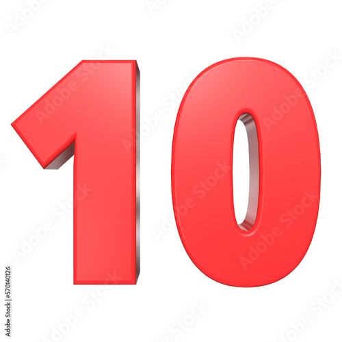 3d render,Number 10