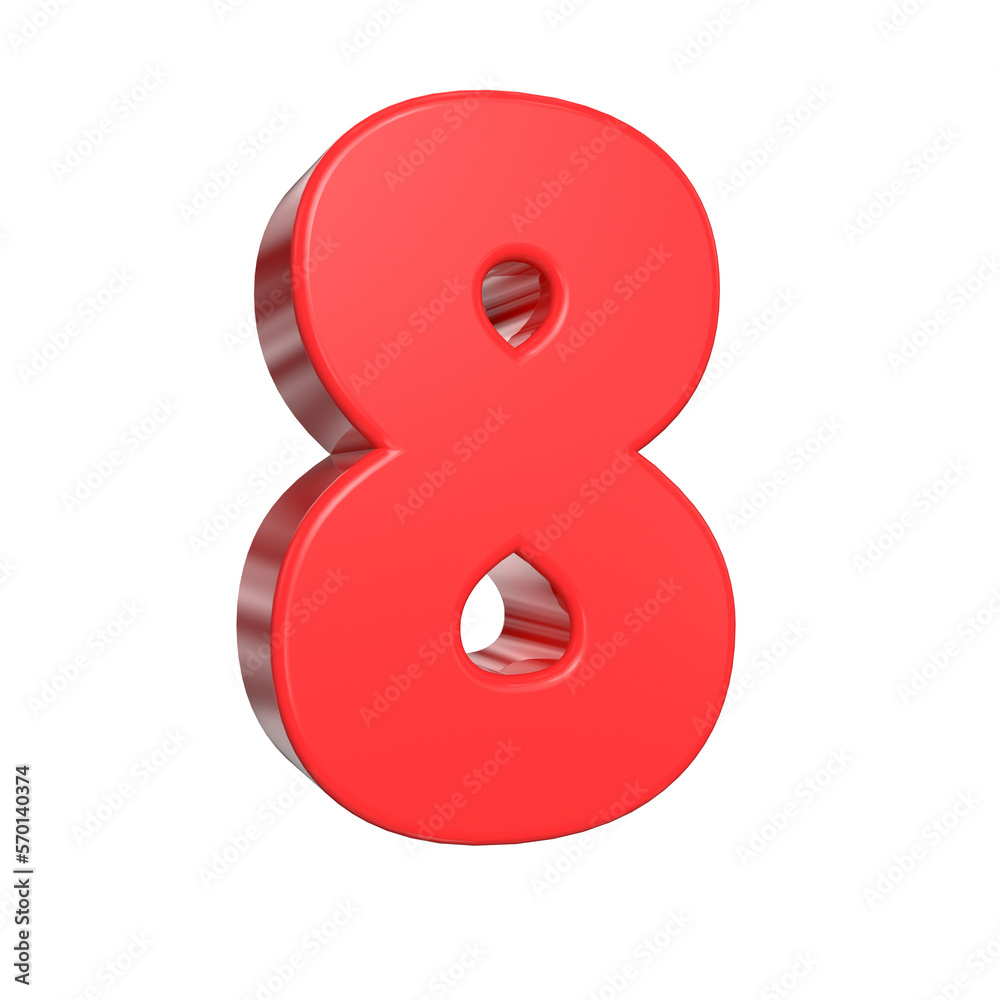 3d render,Number 8 3d render,Number 8