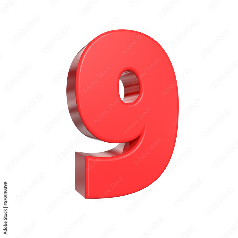 3d render,Number 9 3d render,Number 9