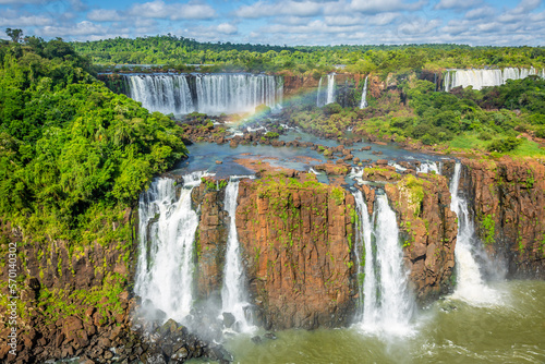 Iguacu falls on Argentina Side from southern Brazil side  South America