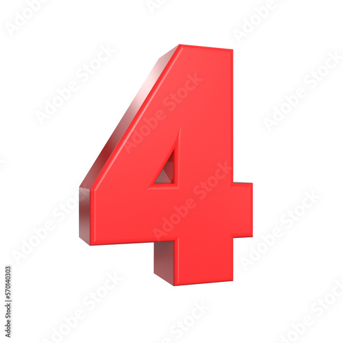3d render,Number 4